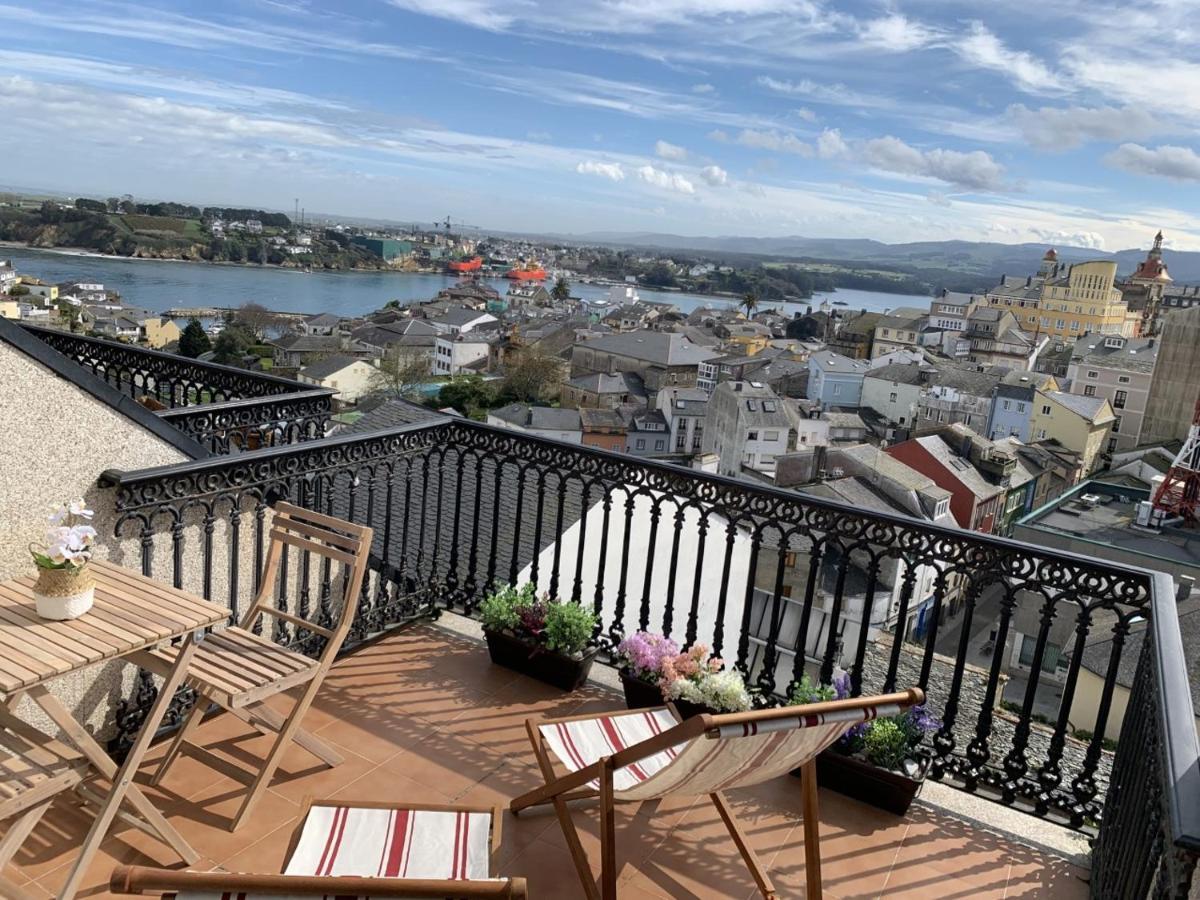 Moderno Piso Con La Mejor Terraza De Ribadeo Y Vistas Maravillosas エクステリア 写真