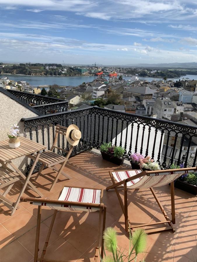 Moderno Piso Con La Mejor Terraza De Ribadeo Y Vistas Maravillosas エクステリア 写真