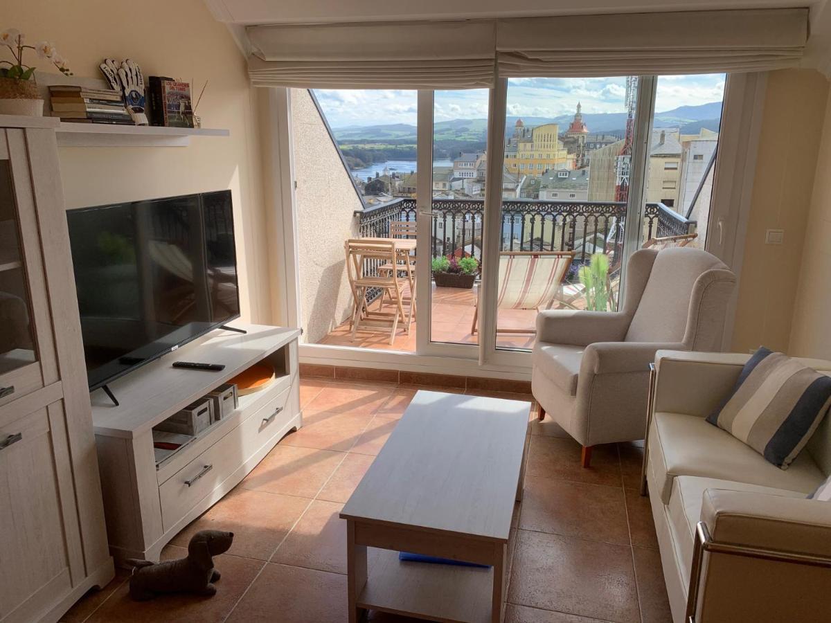 Moderno Piso Con La Mejor Terraza De Ribadeo Y Vistas Maravillosas エクステリア 写真