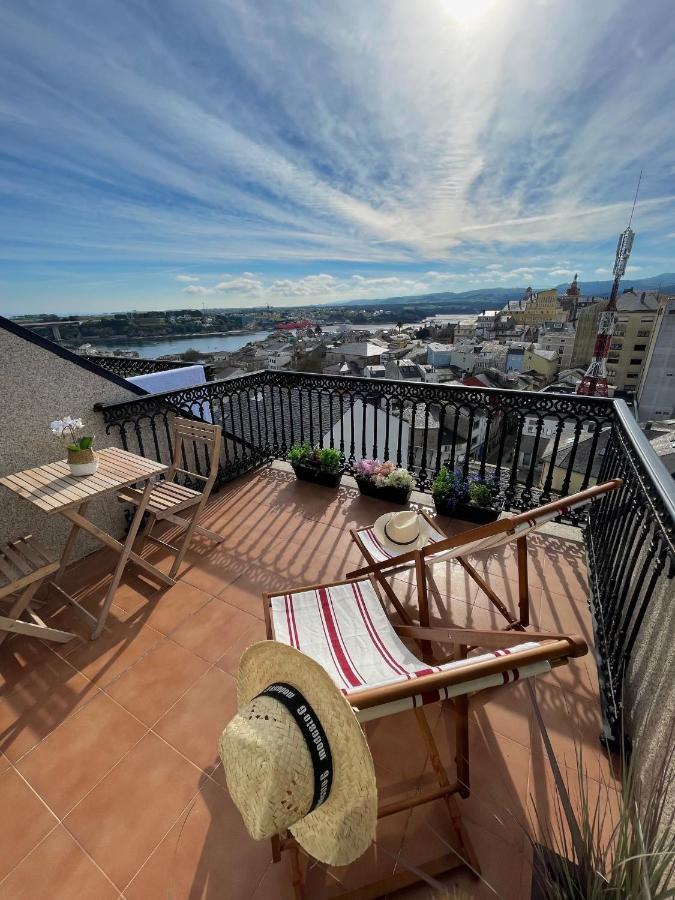 Moderno Piso Con La Mejor Terraza De Ribadeo Y Vistas Maravillosas エクステリア 写真